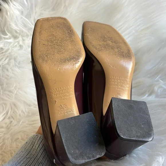 Maison Martin Margiela Women's Burgundy Heels - Picture 4 of 8